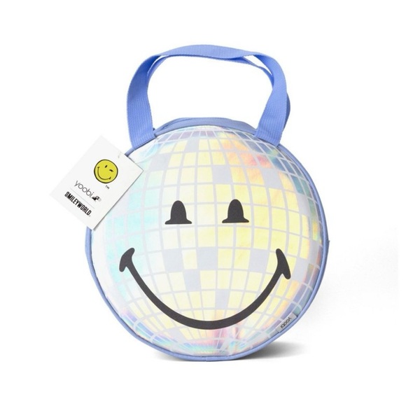 Yoobi SmileyWorld Round Disco Ball Lunch Tote - Blue - Picture 2 of 7